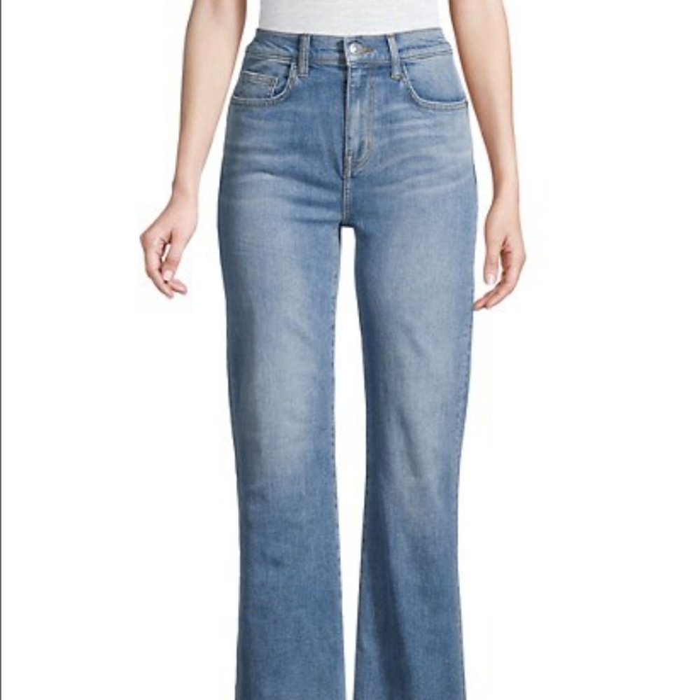 Current/Elliott high rise scooped Jarvis flare jeans vintage style size 24 - Picture 2 of 11